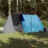 vidaXL Tente de camping 3 personnes bleue imperméable Voir les images du produit 3