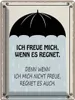 vianmo Blechschild 40x30 cm ich freue mich wenn es regnet Produktbild-Vorschau 1