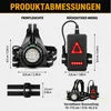 Brustlampe zum Laufen, 5 LEDs, 500 Lumen, 90° verstellbarer Produktbild-Vorschau 7