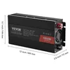 VEVOR Wechselrichter mit reiner Sinuswelle 1000W DC 12V  AC Produktbild-Vorschau 9