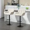 HOMCOM Barhocker 2er-Set Tresenhocker Höhenverstellbar Produktbild-Vorschau 2