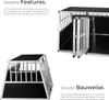 tectake® Hundetransportbox doppel mit schräger Rückwand mit Produktbild-Vorschau 3
