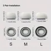 A diagram showing different sizes of earbud tips with measurements. Produktbild-Vorschau