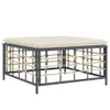 vidaXL Tabouret de jardin avec coussin beige Poly rotin Voir les images du produit 1