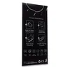 The image shows the back of a product package with instructions on how to apply a screen protector. Produktbild-Vorschau