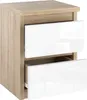 MRBLS_HOME - Nachttisch Eiche Sonoma / Weiß Glanz - Produktbild-Vorschau 2