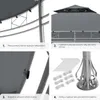 Gartenpavillon Siana Ø 3,5m - anthrazit Náhled obrázku produktu 6
