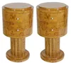 Casa Padrino Set di tavolini Art Deco marrone chiaro Ø 40 x Anteprima dell’immagine prodotto 1