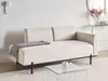 BELIANI Chaiselongue Rechtsseitig Hellbeige Stoffbezug Produktbild-Vorschau 2