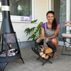 relaxdays Kaminholzkorb 40,0 l schwarz 43,5 x 32,0 x 32,0 Produktbild-Vorschau 2