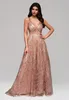Ombre Abendkleid mit Glitzer-Stickereien und tiefem Produktbild-Vorschau 8
