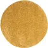 A round, yellow rug is shown from a top-down perspective against a white background. Anteprima dell’immagine prodotto
