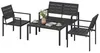 Outsunny tuinmeubelset, zithoek voor 4 personen, tuinlounge Productafbeelding-voorbeeld 1