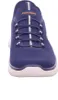 A close-up, front-facing view of a blue Skechers sneaker against a white background. Náhled obrázku produktu