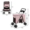 2 in 1 Klappbar Hundewagen Hundebuggy Bis 20kg,Pet Stroller Produktbild-Vorschau 4