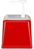 HENDI Distributeur de savon à pompe, 2.5L, Rouge, Voir les images du produit 3