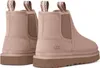 A pair of pink UGG Chelsea boots are shown from the back. Podgląd zdjęcia produktu