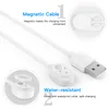 A white magnetic charging cable for a device, with callouts highlighting its magnetic and water-resistant features. Podgląd zdjęcia produktu
