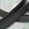 Tracolla lunga regolabile per borsa in pelle nera Anteprima dell’immagine prodotto 5
