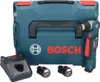 A Bosch cordless angle drill kit with a storage case, charger, and two batteries. Voir les images du produit