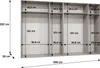 Spiegelschrank mit sechs Türen, 300 cm, AMARIS 3 - weiß / Produktbild-Vorschau 3