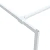 A white corner piece of a shower enclosure with three connecting white bars, set against a white background. Produktbild-Vorschau