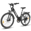 A black electric bicycle is shown against a white background. Produktbild-Vorschau