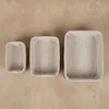 Set mit 3 Bambuskörben mit Stoffeinlage, 30 x 20 x 13 cm Produktbild-Vorschau 6