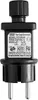 A close-up of a black power supply adapter with a white label showing product information. Produktbild-Vorschau