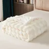（160 * 100 cm, bílá）Super měkká Umělá kožešina Oboustranná Náhled obrázku produktu 5