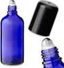 5x Blaue Glasflasche 100 ml Roll-On mit schwarzem Produktbild-Vorschau 2