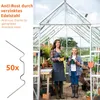 ECENCE 50x Gewächshaus-Klammern Edelstahl verzinkt Rostfrei Produktbild-Vorschau 2