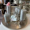 Adventskranz Kranzschale Ø 41 cm | Metall Silber | Kerzen & Produktbild-Vorschau 4
