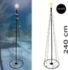 XXL LED Métal Sapin de Noël avec étoile blanc chaud 154 LED Voir les images du produit 3