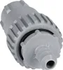 A close-up studio shot of a gray plastic backflow preventer. Produktbild-Vorschau