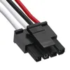 A close-up view of a black electrical connector with three wires (white, black, and red) attached. Produktbild-Vorschau