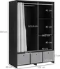 HOMCOM Armoire penderie, dressing avec rideau, armoire Voir les images du produit 5
