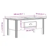 Design New Couchtisch BODO Grau 100x55x46 cm Massivholz Produktbild-Vorschau 3