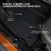 A close-up view of a black car floor mat inside a vehicle. Produktbild-Vorschau