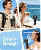 Linawee 3-in-1 Handventilator USB wiederaufladbar, 5 Produktbild-Vorschau 2