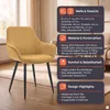 SalesFever Armlehnstuhl 2er-Set | Bezug Cord-Optik | Beine Produktbild-Vorschau 3