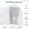 Outsunny Serre de Jardin Tunnel Surface Sol 5 m² 2,5L x 2l Voir les images du produit 10