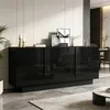 Merax Hochglanz Sideboard mit 3 Türen und 6 Fächern, Produktbild-Vorschau 4
