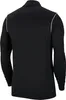 The back view of a black Nike long-sleeved jacket with white trim. Produktbild-Vorschau