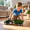 Malplay Tracteur rouge jouet avec remorque amovible, Voir les images du produit 7