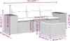 vidaXL 4-tlg. Garten-Sofagarnitur mit Kissen Schwarz Poly Produktbild-Vorschau 3