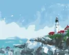 Zuty - Malen nach Zahlen - LEUCHTTURM AM MEER, 40x50 cm, Produktbild-Vorschau 1