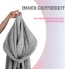 Damen Bademantel Grau XL – flauschig, extra lang, Produktbild-Vorschau 2