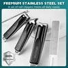 Manicure-set, 5-delig, roestvrij staal, diepzwart, met tas Productafbeelding-voorbeeld 8