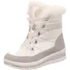 A single white and gray winter boot is shown against a white background. Produktbild-Vorschau